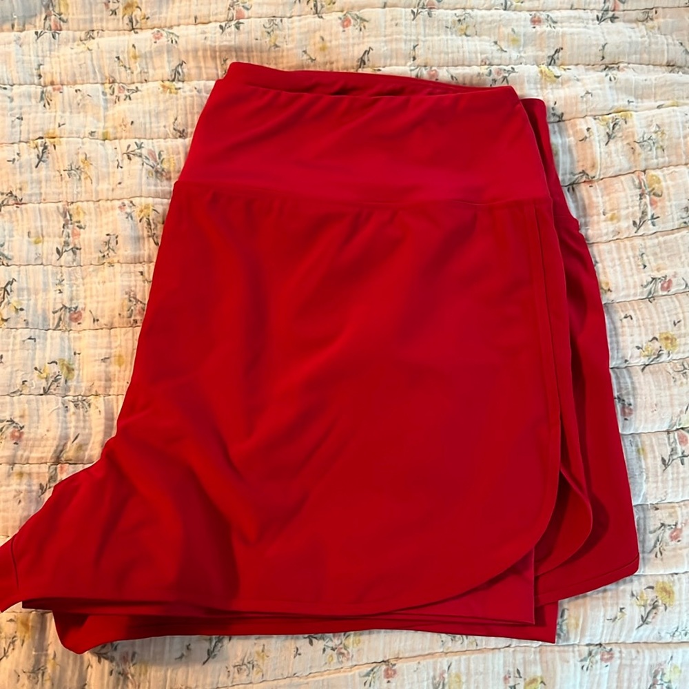 Savvi red athletic shorts. Size 2x